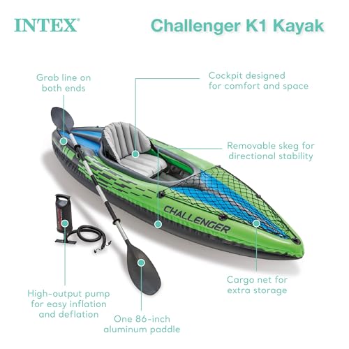 INTEX Challenger Inflatable Kayak for Experienced Paddlers