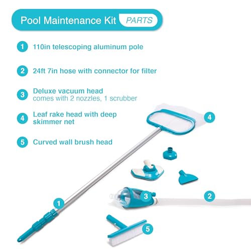 Intex Deluxe Surface Skimmer Pool Cleaning Bundle with Kit