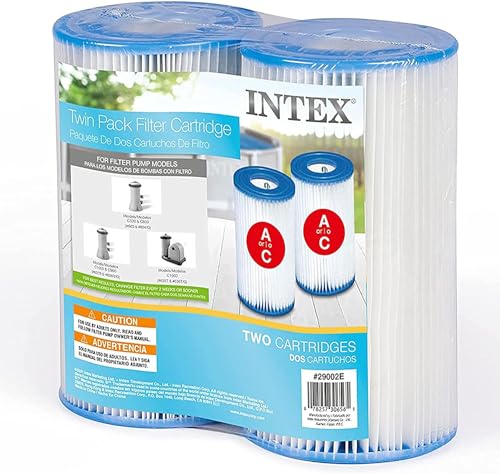 Intex Easy Set Pool Filter Cartridges (2-Pack) for Type A or C