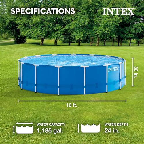 Intex 28201EH 10ft x 30in Metal Frame Pool Set with Filter Pump